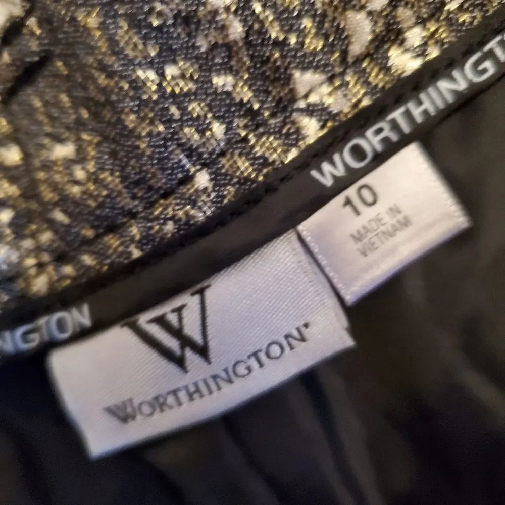 Sexy gold & black Worthington snake print pants - Picture 4 of 8